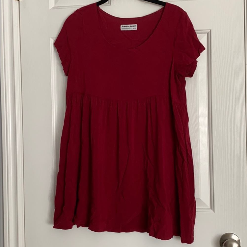 American Apparel Red Babydoll Dress